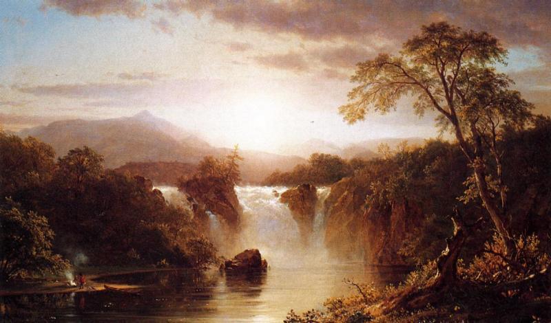 Frederic Edwin Church Landscape with Waterfall Sweden oil painting art